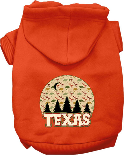 Sudadera con capucha serigrafiada para perros y gatos, para mascotas pequeñas y medianas (tallas XS a XL), "Texas Under The Stars"