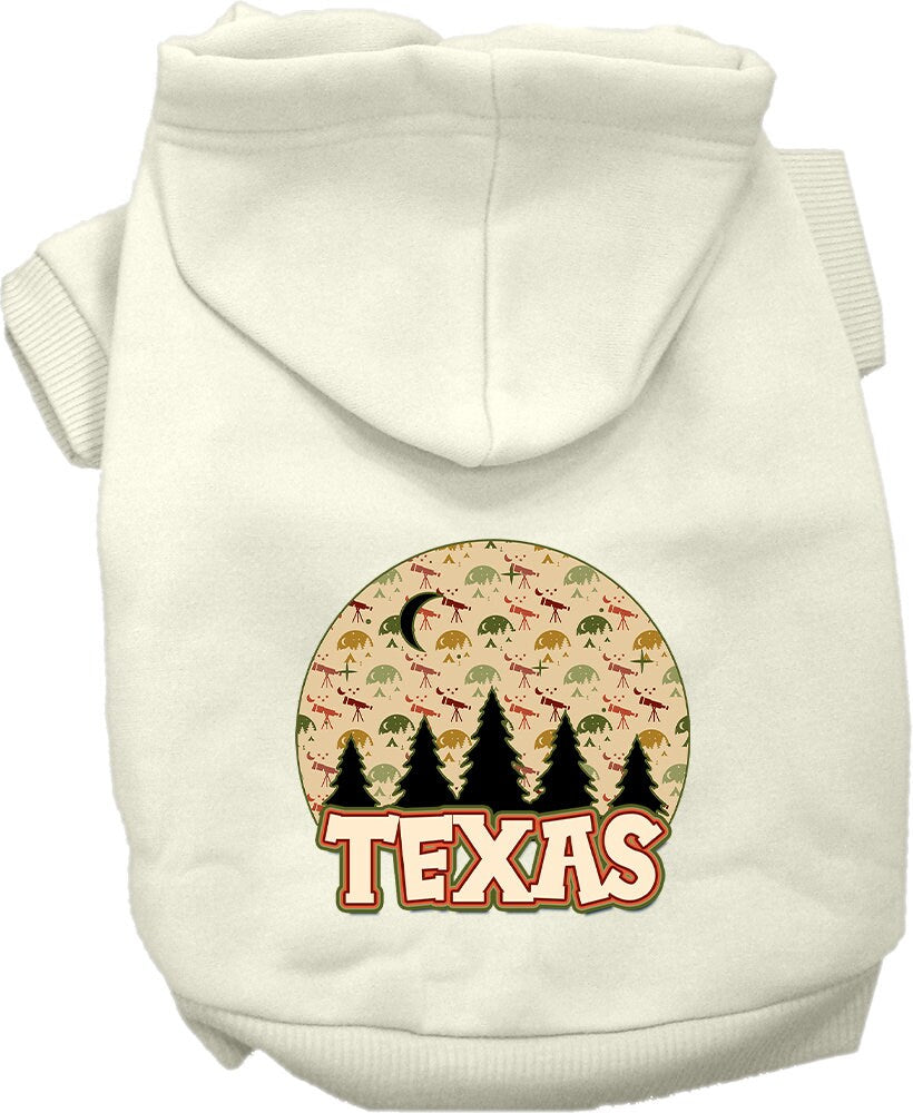 Sudadera con capucha serigrafiada para perros y gatos, para mascotas pequeñas y medianas (tallas XS a XL), "Texas Under The Stars"