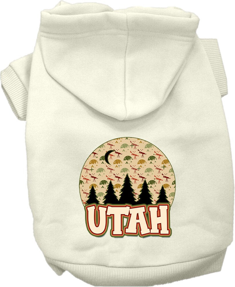 Sudadera con capucha serigrafiada para perros y gatos, para mascotas pequeñas y medianas (tallas XS a XL), "Utah Under The Stars"