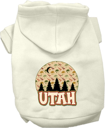 Sudadera con capucha serigrafiada para perros y gatos, para mascotas pequeñas y medianas (tallas XS a XL), "Utah Under The Stars"