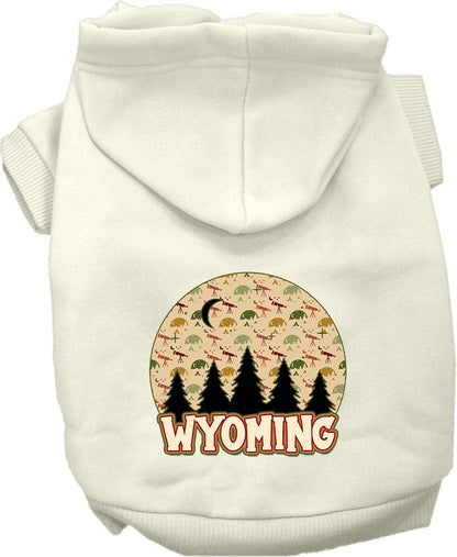 Pet Dog & Cat Screen Printed Hoodie for Small to Medium Pets (Sizes XS-XL), "Wyoming Under The Stars"