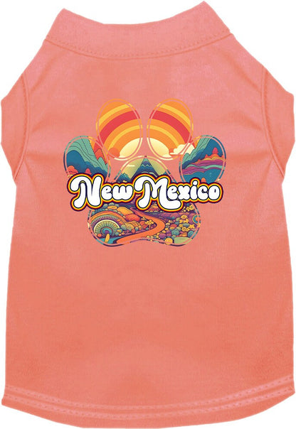 Camiseta serigrafiada para perros y gatos, para mascotas pequeñas y medianas (tallas XS a XL), "New Mexico Groovy Summit"