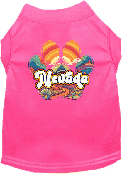 Pet Dog & Cat Screen Printed Shirt for Medium to Large Pets (Sizes 2XL-6XL), "Nevada Groovy Summit"