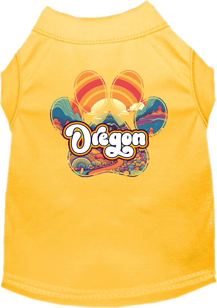 Pet Dog & Cat Screen Printed Shirt for Small to Medium Pets (Sizes XS-XL), "Oregon Groovy Summit"