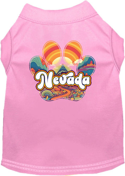 Camiseta serigrafiada para perros y gatos, para mascotas pequeñas y medianas (tallas XS a XL), "Nevada Groovy Summit"