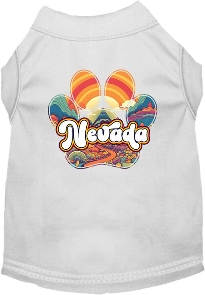 Camiseta serigrafiada para perros y gatos, para mascotas pequeñas y medianas (tallas XS a XL), "Nevada Groovy Summit"