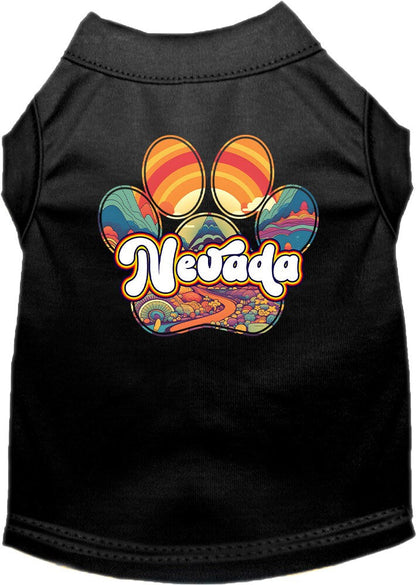 Camiseta serigrafiada para perros y gatos, para mascotas pequeñas y medianas (tallas XS a XL), "Nevada Groovy Summit"