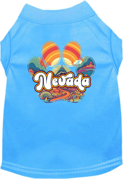 Camiseta serigrafiada para perros y gatos, para mascotas pequeñas y medianas (tallas XS a XL), "Nevada Groovy Summit"