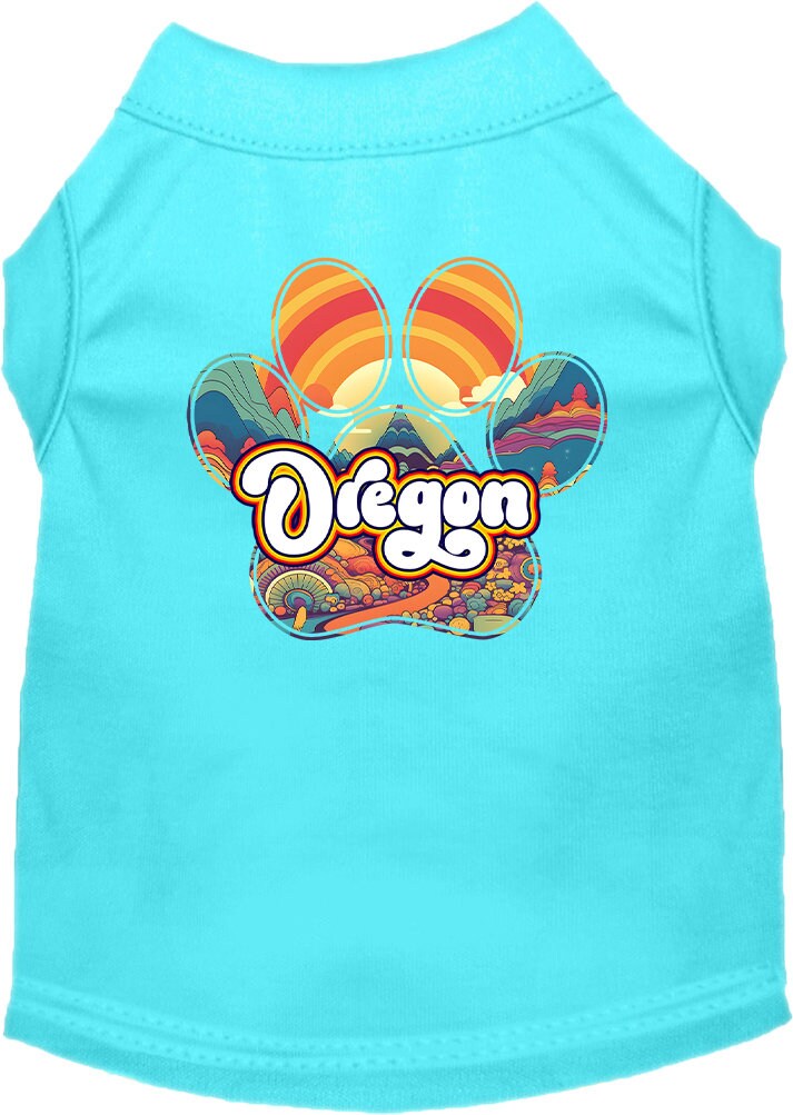 Pet Dog & Cat Screen Printed Shirt for Medium to Large Pets (Sizes 2XL-6XL), "Oregon Groovy Summit"