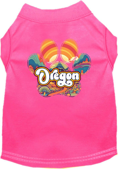 Pet Dog & Cat Screen Printed Shirt for Medium to Large Pets (Sizes 2XL-6XL), "Oregon Groovy Summit"