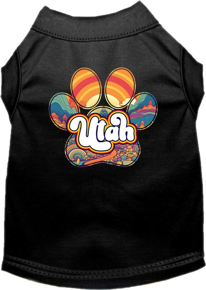 Camiseta serigrafiada para perros y gatos, para mascotas pequeñas y medianas (tallas XS a XL), "Utah Groovy Summit"