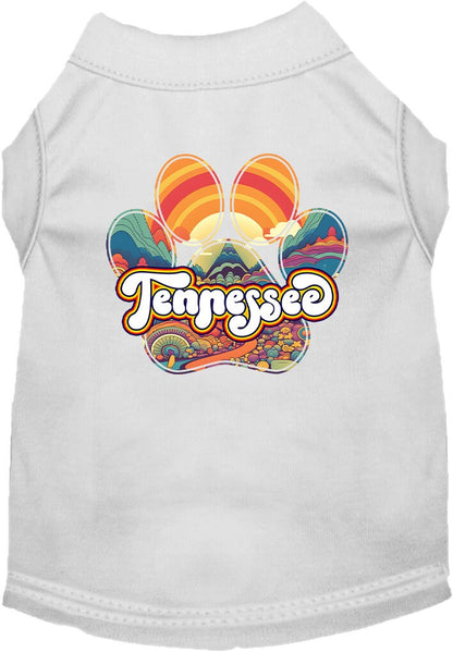 Camiseta serigrafiada para perros y gatos, para mascotas pequeñas y medianas (tallas XS a XL), "Tennessee Groovy Summit"