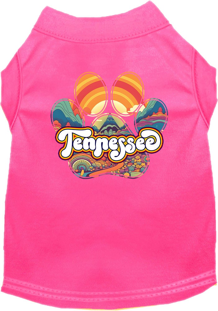 Camiseta serigrafiada para perros y gatos, para mascotas pequeñas y medianas (tallas XS a XL), "Tennessee Groovy Summit"