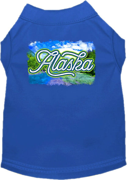 Pet Dog & Cat Screen Printed Shirt for Medium to Large Pets (Sizes 2XL-6XL), "Alaska Summer"