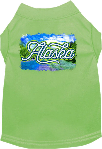 Pet Dog & Cat Screen Printed Shirt for Medium to Large Pets (Sizes 2XL-6XL), "Alaska Summer"