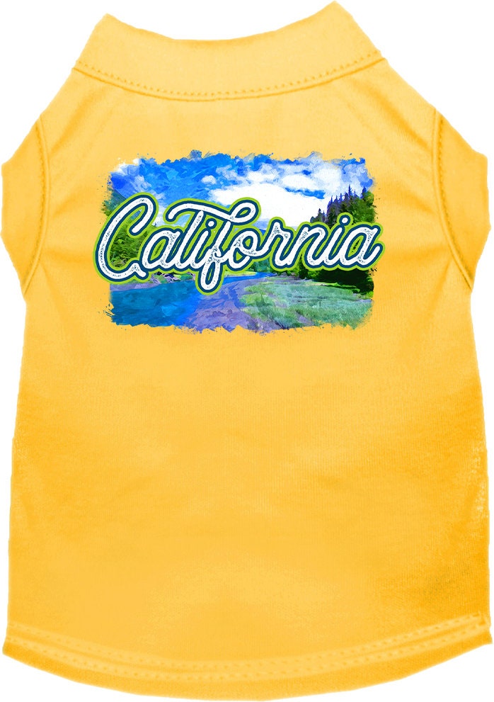 Camiseta serigrafiada para perros y gatos, para mascotas pequeñas y medianas (tallas XS a XL), "Verano de California"