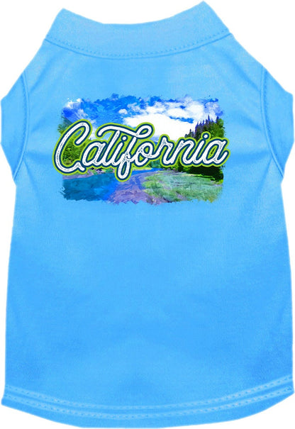 Camiseta serigrafiada para perros y gatos, para mascotas pequeñas y medianas (tallas XS a XL), "Verano de California"