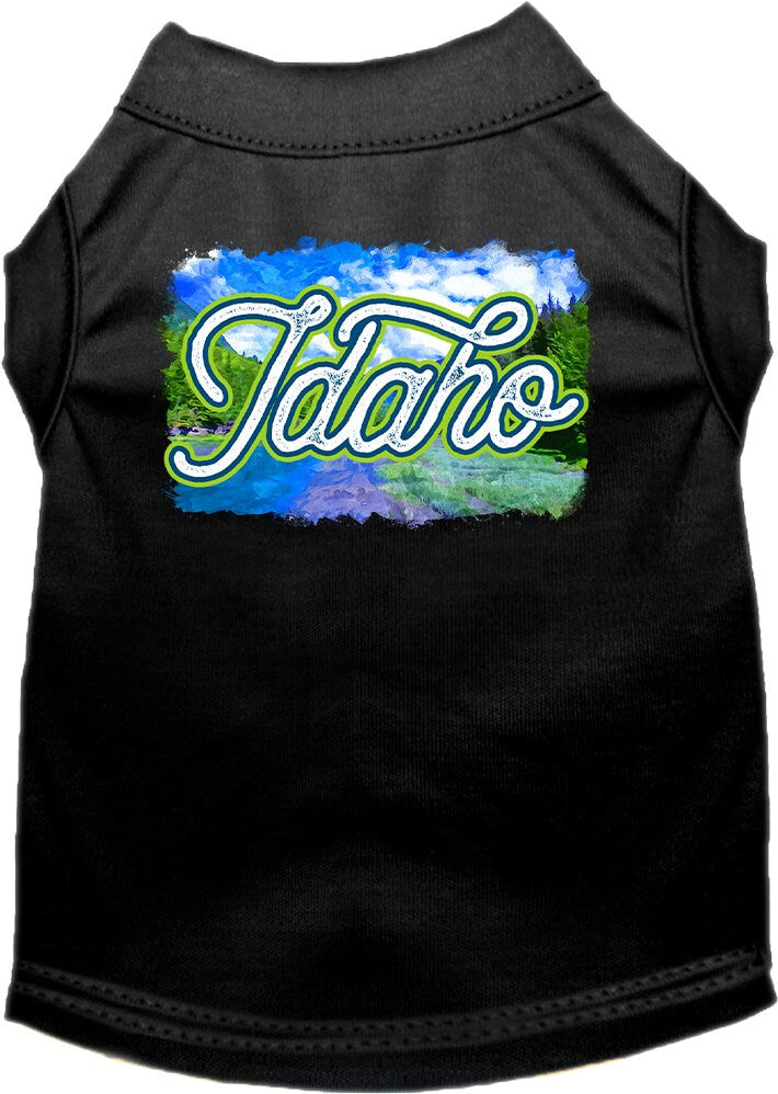 Camiseta serigrafiada para perros y gatos, para mascotas pequeñas y medianas (tallas XS a XL), "Idaho Summer"