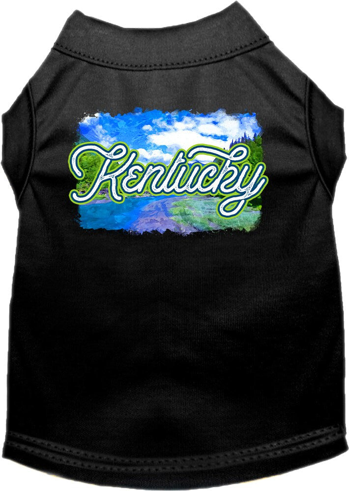 Camiseta serigrafiada para perros y gatos, para mascotas pequeñas y medianas (tallas XS a XL), "Kentucky Summer"