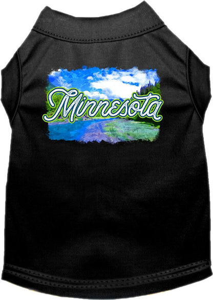 Camiseta serigrafiada para perros y gatos, para mascotas pequeñas y medianas (tallas XS a XL), "Minnesota Summer"