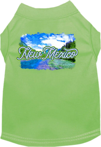 Camiseta serigrafiada para perros y gatos, para mascotas pequeñas y medianas (tallas XS a XL), "New Mexico Summer"