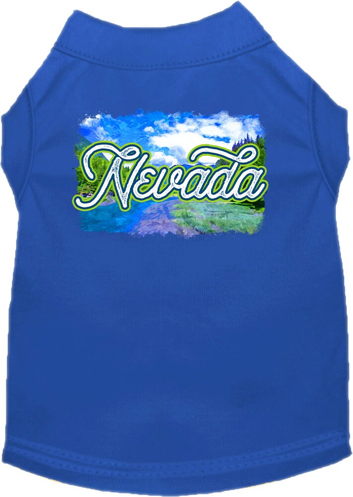 Pet Dog & Cat Screen Printed Shirt for Medium to Large Pets (Sizes 2XL-6XL), "Nevada Summer"