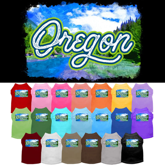 Camiseta serigrafiada para perros y gatos, para mascotas pequeñas y medianas (tallas XS a XL), "Oregon Summer"