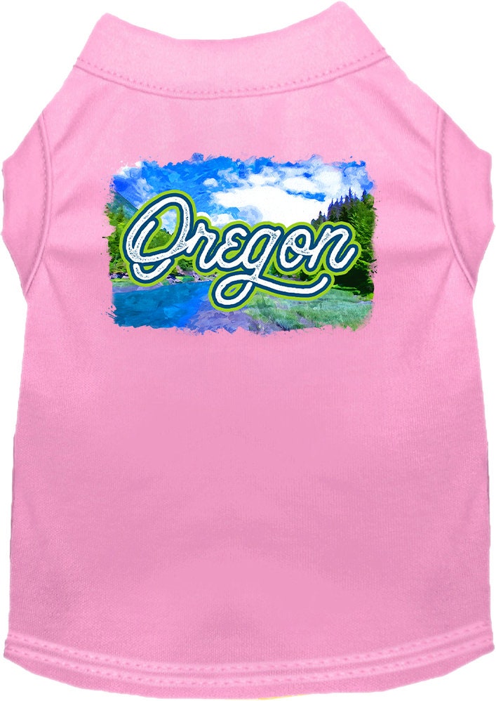 Camiseta serigrafiada para perros y gatos, para mascotas pequeñas y medianas (tallas XS a XL), "Oregon Summer"