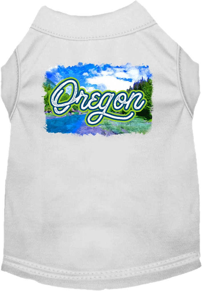 Camiseta serigrafiada para perros y gatos, para mascotas pequeñas y medianas (tallas XS a XL), "Oregon Summer"