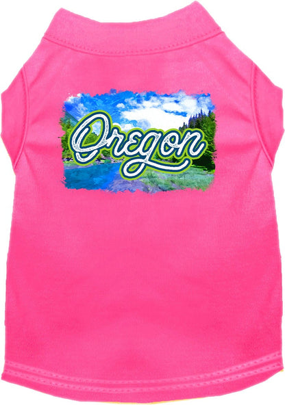 Camiseta serigrafiada para perros y gatos, para mascotas pequeñas y medianas (tallas XS a XL), "Oregon Summer"