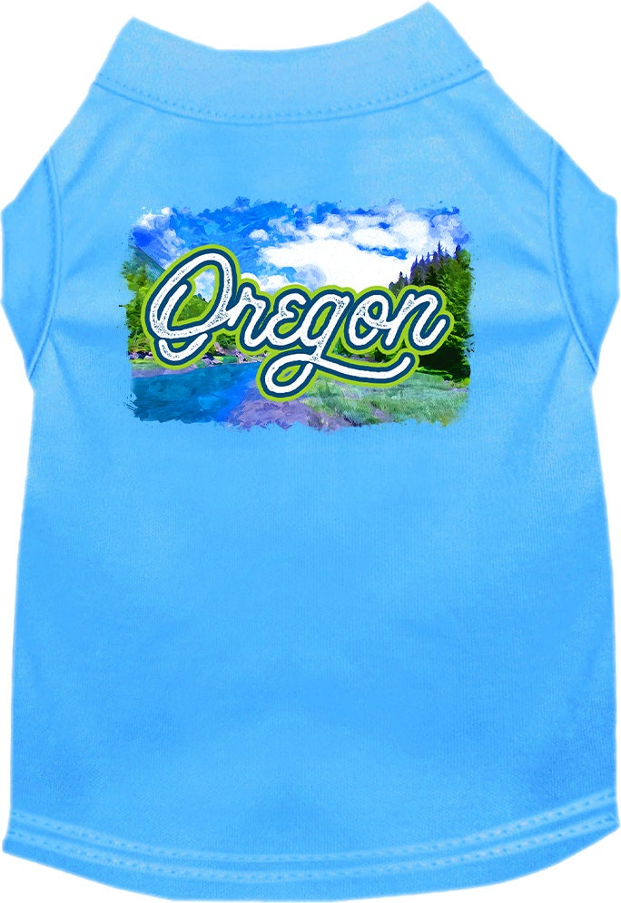 Camiseta serigrafiada para perros y gatos, para mascotas pequeñas y medianas (tallas XS a XL), "Oregon Summer"