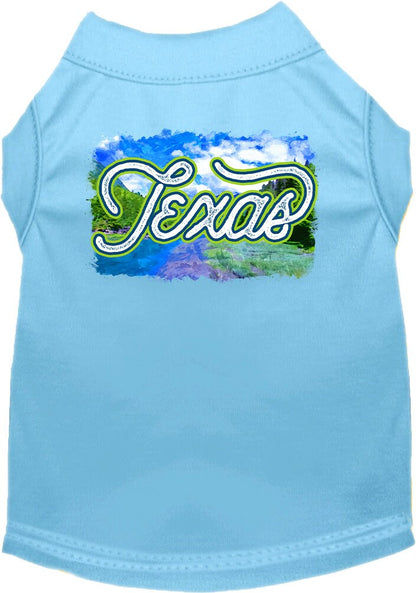 Camiseta serigrafiada para perros y gatos, para mascotas pequeñas y medianas (tallas XS a XL), "Texas Summer"