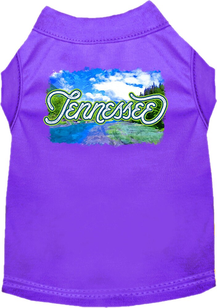 Camiseta serigrafiada para perros y gatos, para mascotas pequeñas y medianas (tallas XS a XL), "Tennessee Summer"