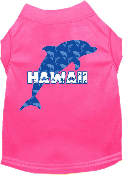 Pet Dog & Cat Screen Printed Shirt for Medium to Large Pets (Sizes 2XL-6XL), "Hawaii Blue Dolphins"