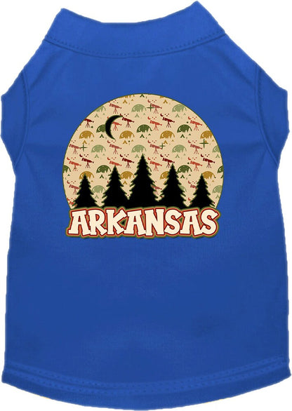 Pet Dog & Cat Screen Printed Shirt for Medium to Large Pets (Sizes 2XL-6XL), "Arkansas Under The Stars"