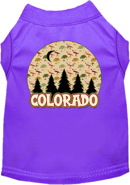 Pet Dog & Cat Screen Printed Shirt for Small to Medium Pets (Sizes XS-XL), "Colorado Under The Stars"