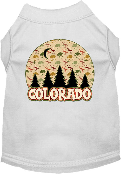 Pet Dog & Cat Screen Printed Shirt for Small to Medium Pets (Sizes XS-XL), "Colorado Under The Stars"