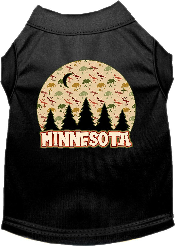 Camiseta serigrafiada para perros y gatos, para mascotas pequeñas y medianas (tallas XS a XL), "Minnesota Under The Stars"