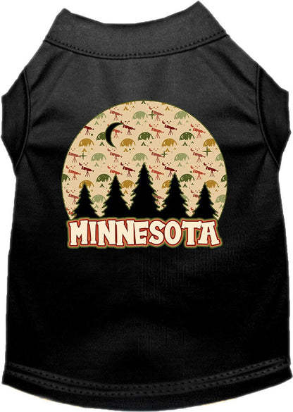 Camiseta serigrafiada para perros y gatos, para mascotas pequeñas y medianas (tallas XS a XL), "Minnesota Under The Stars"