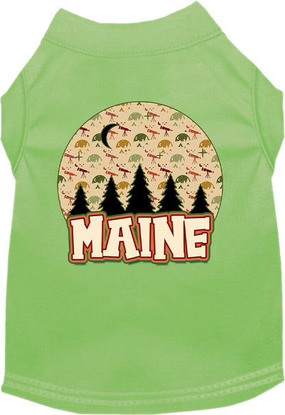 Pet Dog & Cat Screen Printed Shirt for Medium to Large Pets (Sizes 2XL-6XL), "Maine Under The Stars"