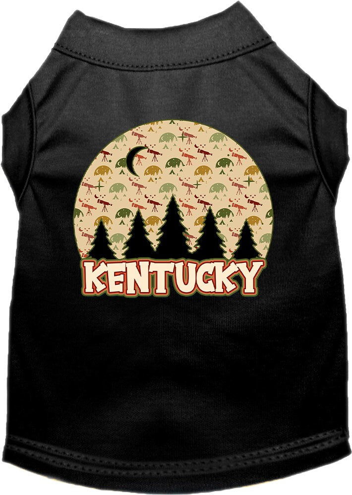 Camiseta serigrafiada para perros y gatos, para mascotas pequeñas y medianas (tallas XS a XL), "Kentucky Under The Stars"