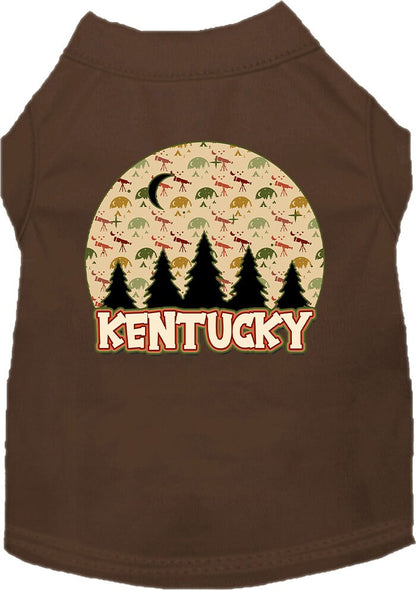 Camiseta serigrafiada para perros y gatos, para mascotas pequeñas y medianas (tallas XS a XL), "Kentucky Under The Stars"