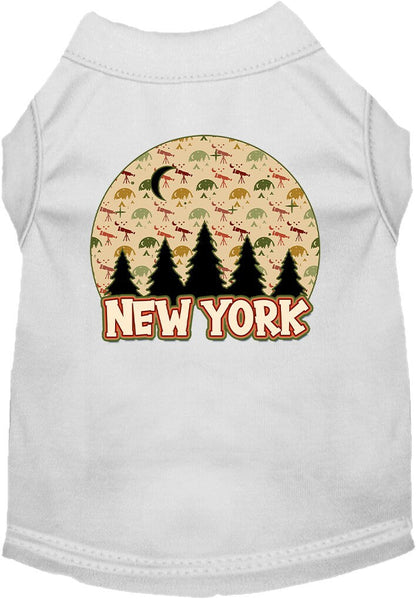 Camiseta serigrafiada para perros y gatos, para mascotas pequeñas y medianas (tallas XS a XL), "Nueva York bajo las estrellas"