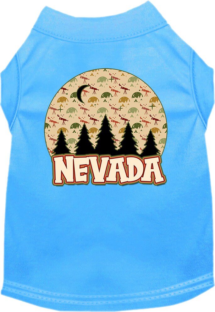 Camiseta serigrafiada para perros y gatos, para mascotas pequeñas y medianas (tallas XS a XL), "Nevada Under The Stars"