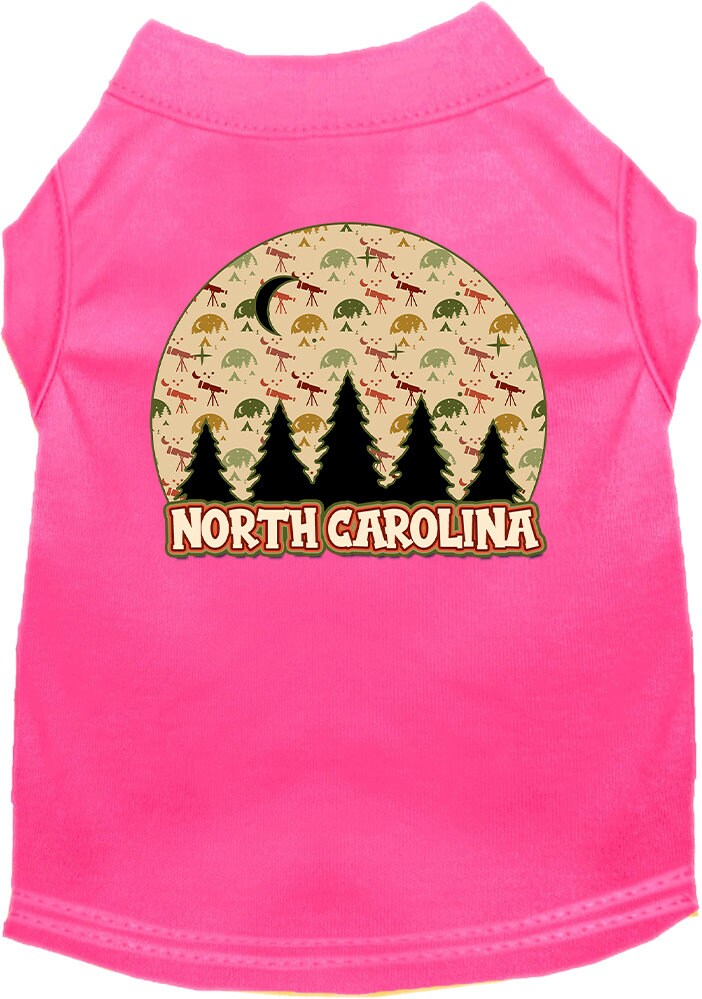 Pet Dog & Cat Screen Printed Shirt for Medium to Large Pets (Sizes 2XL-6XL), "North Carolina Under The Stars"