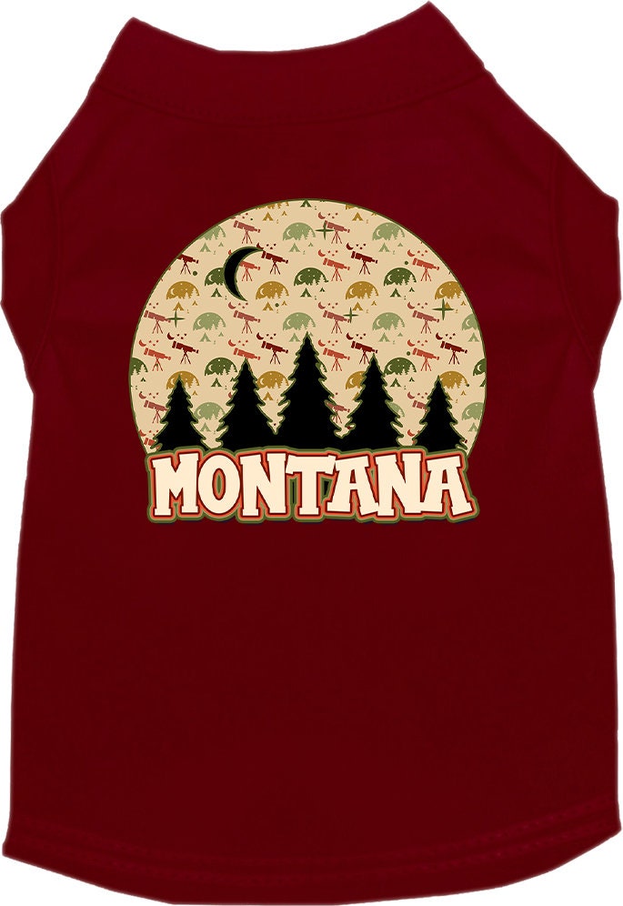 Pet Dog & Cat Screen Printed Shirt for Medium to Large Pets (Sizes 2XL-6XL), "Montana Under The Stars"