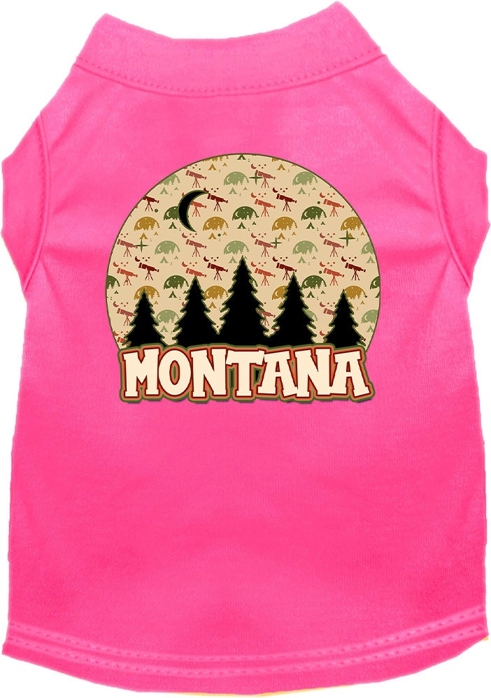 Pet Dog & Cat Screen Printed Shirt for Medium to Large Pets (Sizes 2XL-6XL), "Montana Under The Stars"