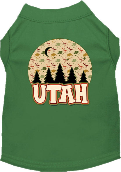 Camiseta serigrafiada para perros y gatos, para mascotas pequeñas y medianas (tallas XS a XL), "Utah Under The Stars"