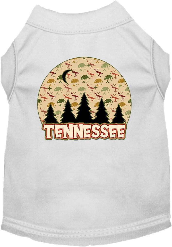 Camiseta serigrafiada para perros y gatos, para mascotas pequeñas y medianas (tallas XS a XL), "Tennessee Under The Stars"