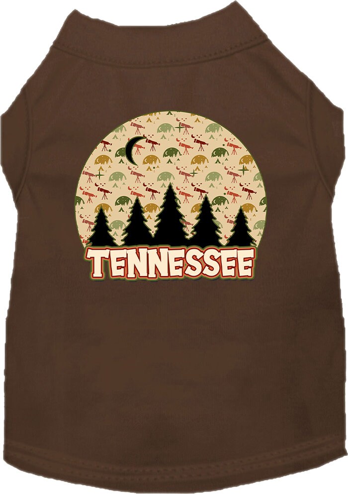 Camiseta serigrafiada para perros y gatos, para mascotas pequeñas y medianas (tallas XS a XL), "Tennessee Under The Stars"